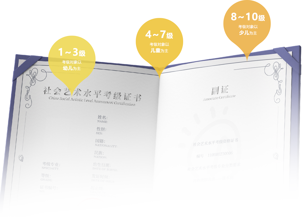 社會藝術水平考級證書